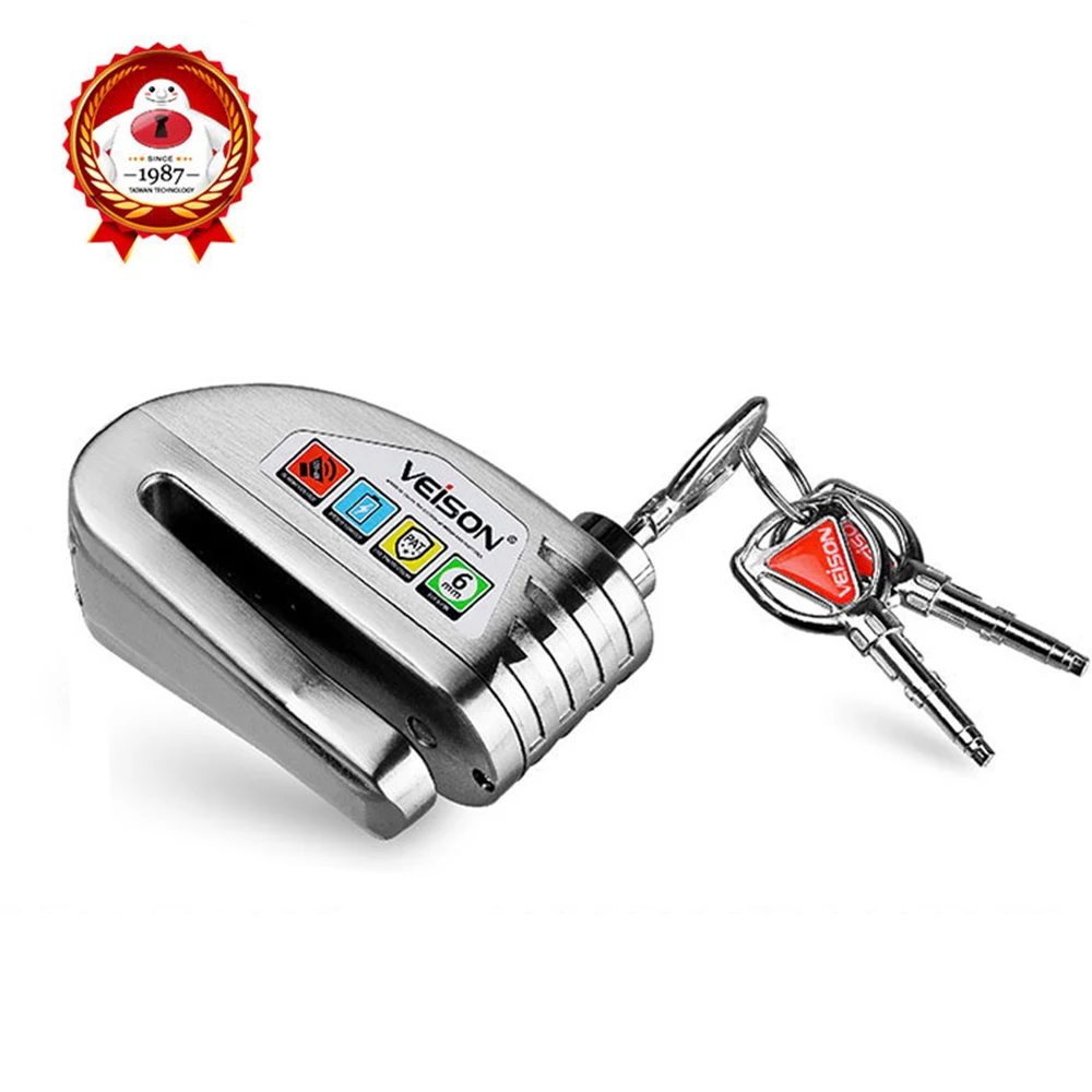 VEISON водонепроницаемый мотоциклетный сигнализатор замок стальной дисковый