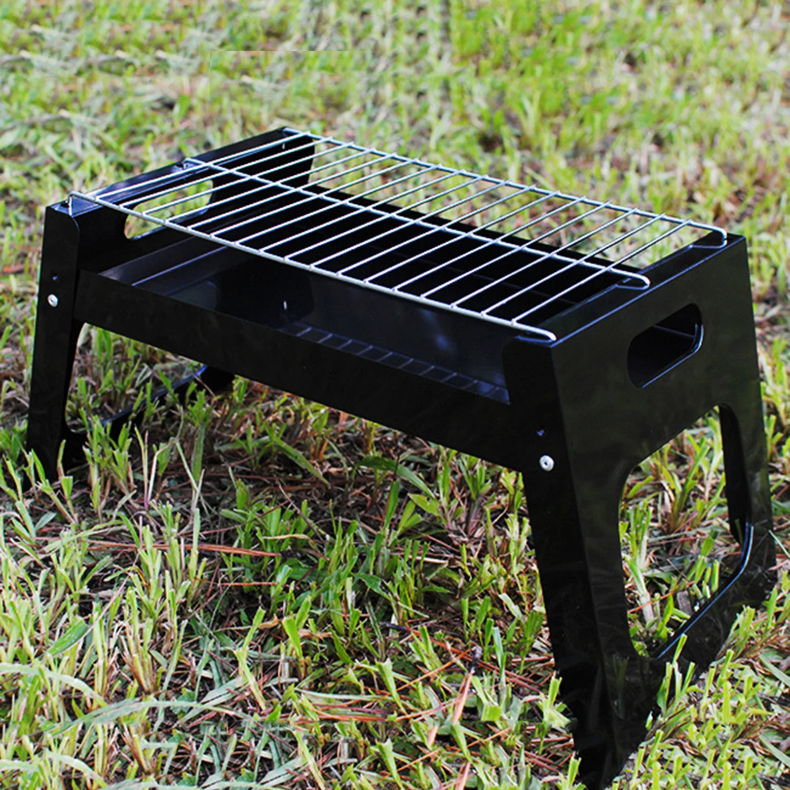 

charcoal outdoor portable grill tool stainless steel durable Paint Wild Survival charcoal grill Barbecue Grill Folding bbq Rack