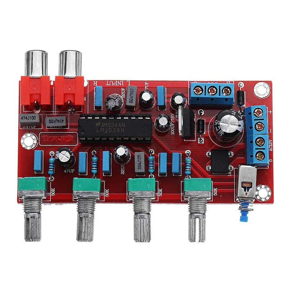 DIY набор для регулировки высоких частот Preamp LM1036 DC Tone Board с электрическим