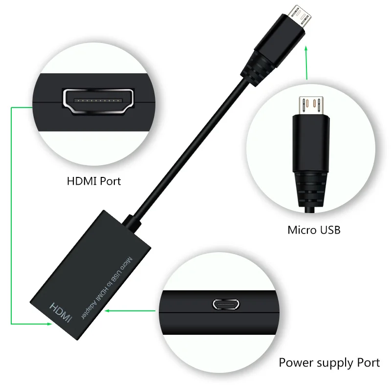 2 в 1 Type C для микро флеш накопителя USB совместимому с HDMI адаптер ТВ монитор 1080P HD