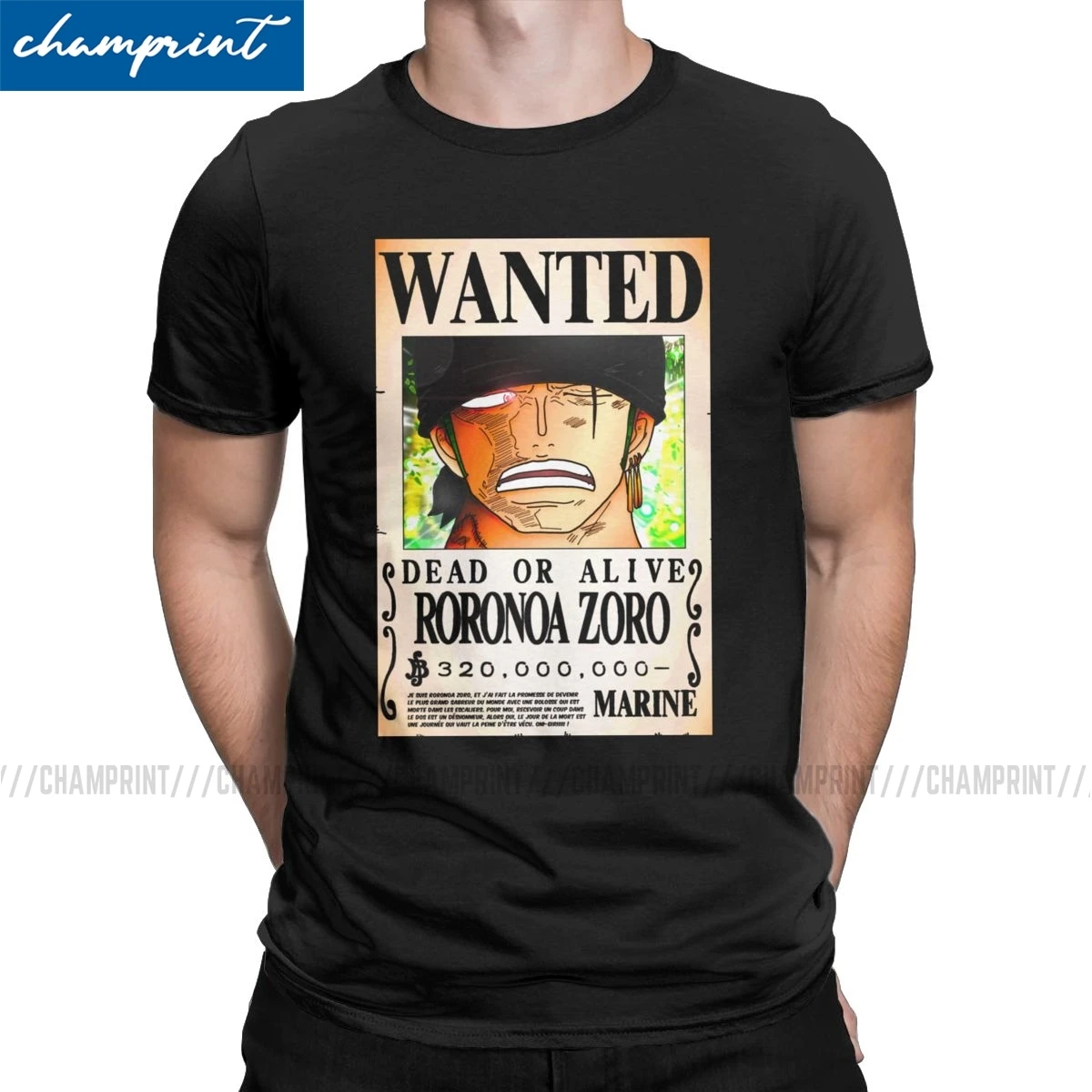 Забавные хотел плакат ророноа Зоро цельная футболка для мужчин футболки Луффи из