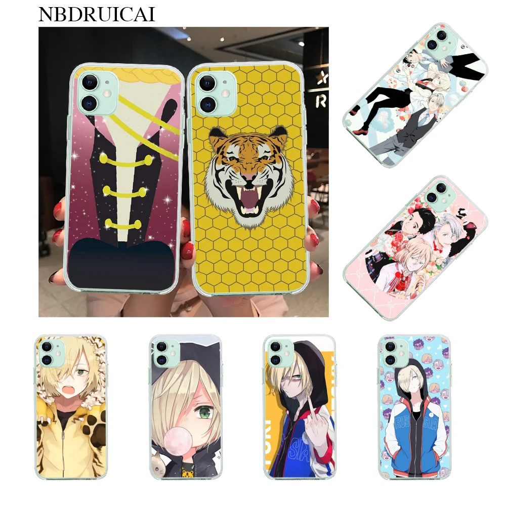 NBDRUICAI аниме YURI on ICE TPU черный чехол для телефона Корпус iPhone 11 pro XS MAX 8 7 6 6S Plus X 5S SE XR