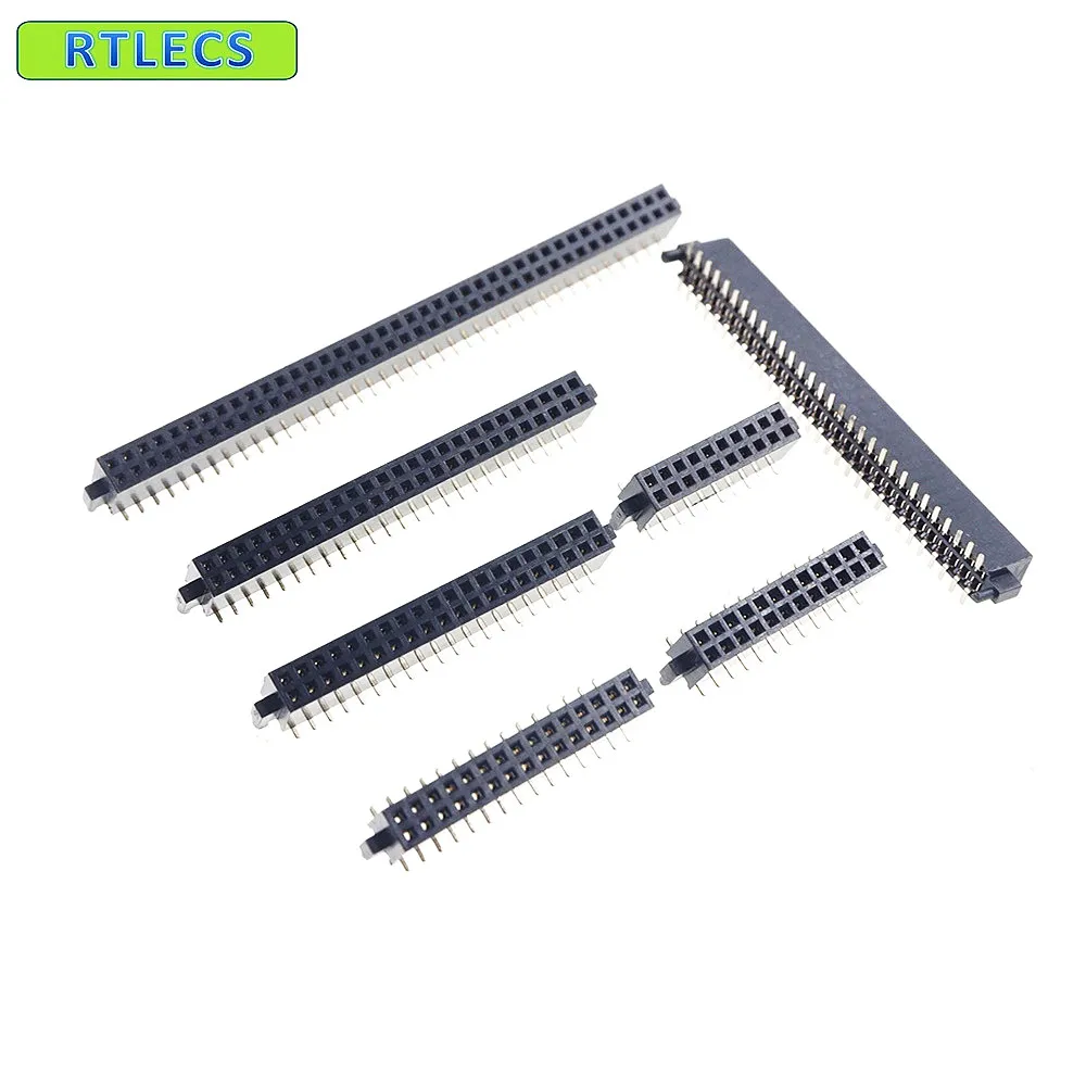 

200 pcs .050" 1.27 mm Rectangular Sockets Female PCB Header SMT with Posts 20 30 40 50 60 80 100 Pin Dual Entry Surface Mount