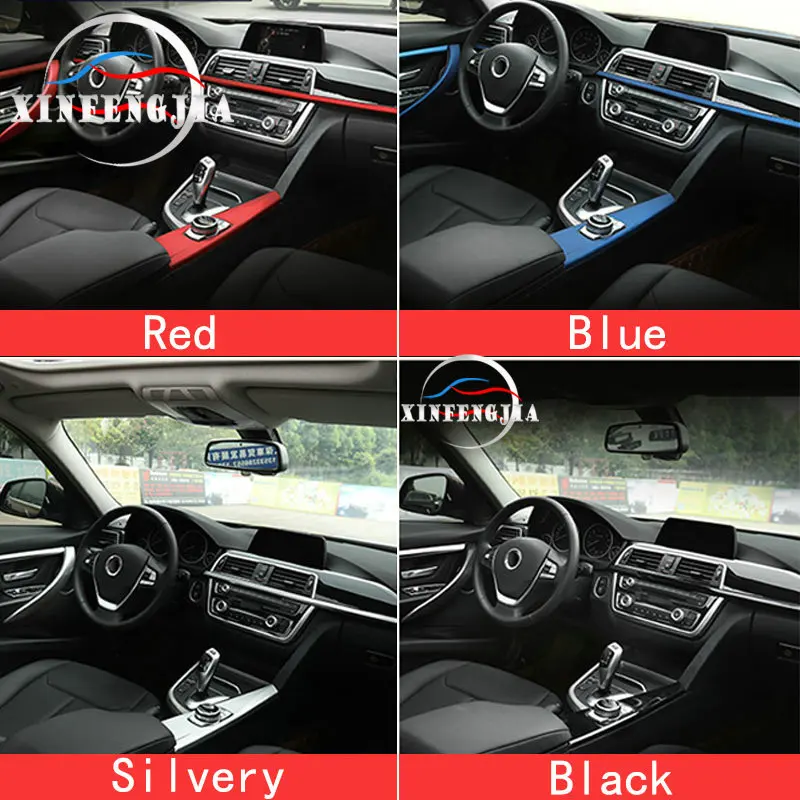 

For 3 4 Series 3GT F30 F34 13-18 Inside Door Handle Inside Door Mouldings Stripe Center Multi-media Buttons Panel Cover Trim