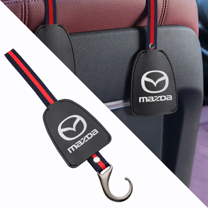 

Leather Car Seat Back Hook Headrest Backrest Hook Hidden Storage Bag Products For Mazda 3 CX5 CX3 CX30 RX8 MX3 MX5 Atenza Axela