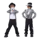 Костюм для косплея Майкла Джексона на день рождения, детские танцевальные костюмы суперзвезды, певицы, вечерние платья для мальчиков и детей