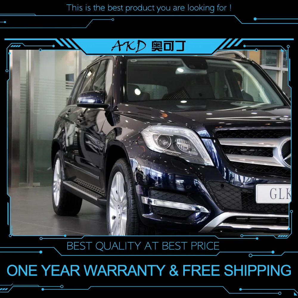 AKD тюнинг автомобильных фар для Mercedes Benz GLK 250 светодиодные фары DRL ходовые огни Bi