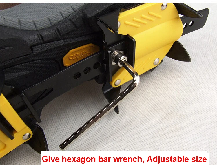 10 зубов ледяной захват Нескользящие скалолазание кошки бутсы покрытие обуви