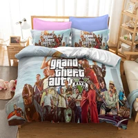 video game gta v bedding set 3d prints duvet covers grand theft auto comforter bed cover set home bedspread full size 2 3 pieces