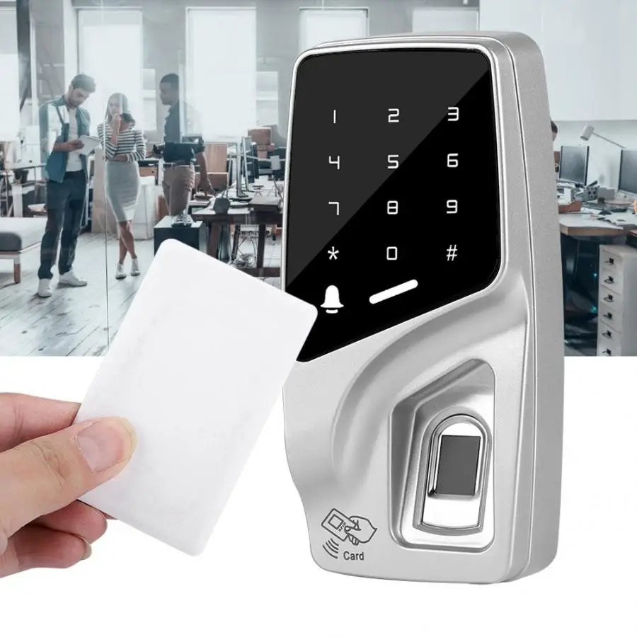 125 кГц RFID пароль сенсорный отпечаток пальца металла контроля доступа