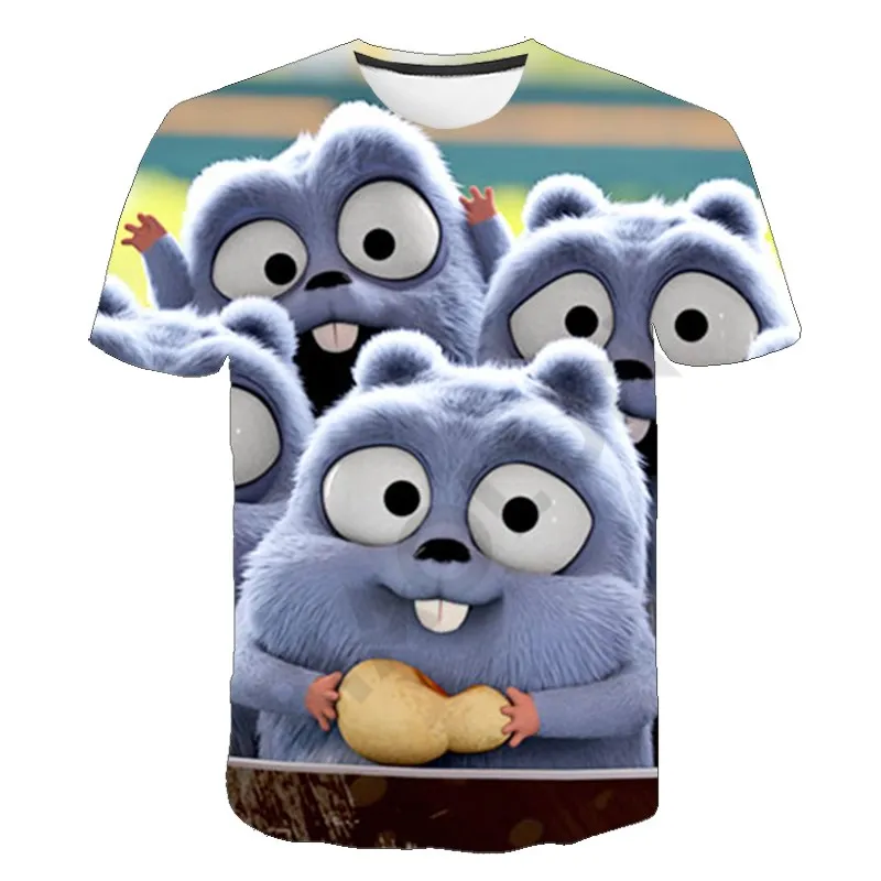 

Toddle Girls Boys Shirt Funny Grizzy Bear Lemmings T-shirt 3D Animal Print Tshirt Cute Kids Clothes Child Tops Summer Cool Tee