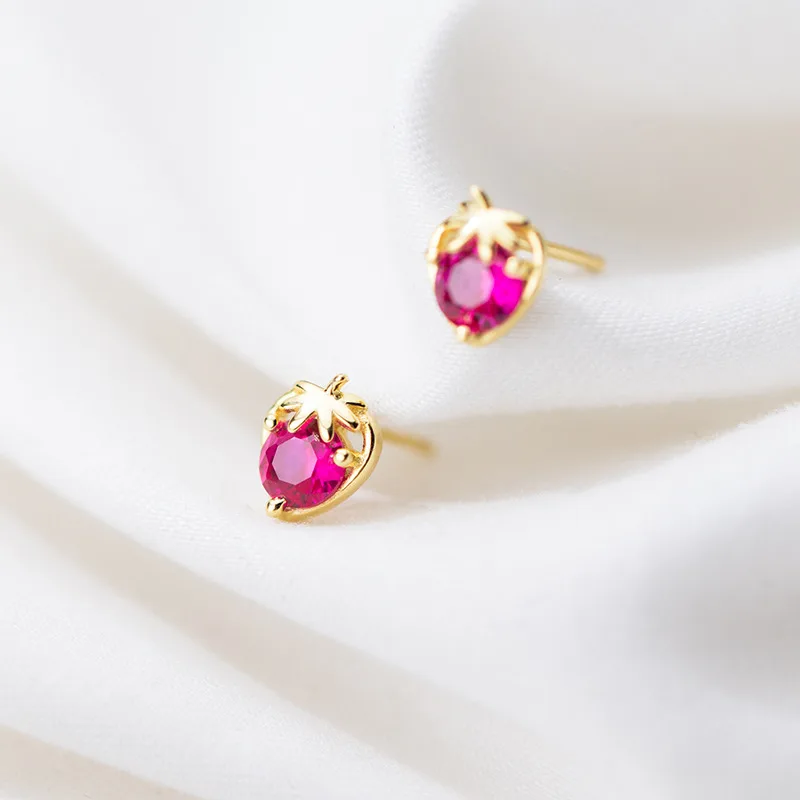 Trustdavis 925 пробы серебряные милые сверкающие розовые серьги гвоздики с фианитами в