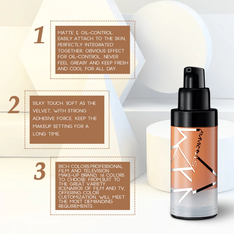 STARWAY Тональная основа 6 шт. крем для лица консилер водостойкий полное покрытие