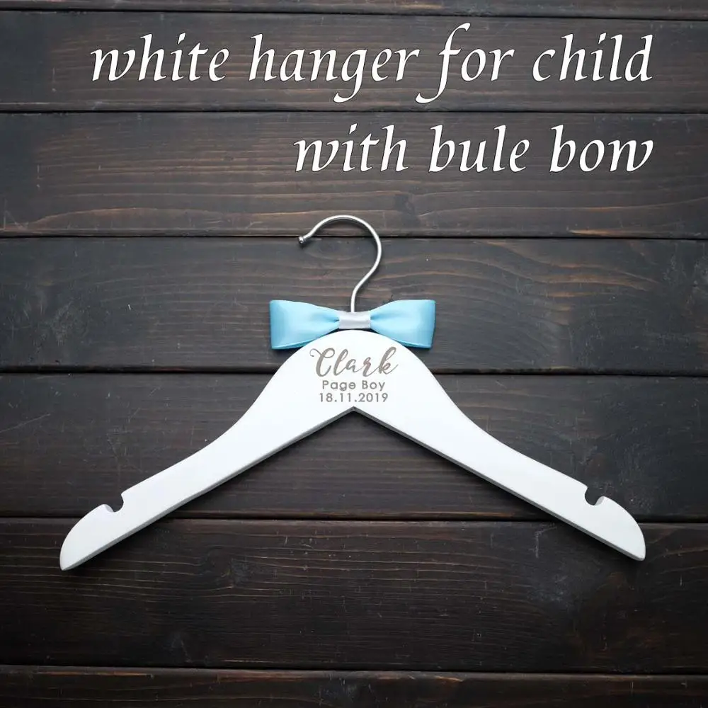 Child hanger Персонализированные Свадебные вешалки, выгравированные Свадебные вешалки для одежды, вешалки для платья, свадебные вечерние подарки, вешалки для подружки невесты с лазерной резкой - Цвет: Child hanger