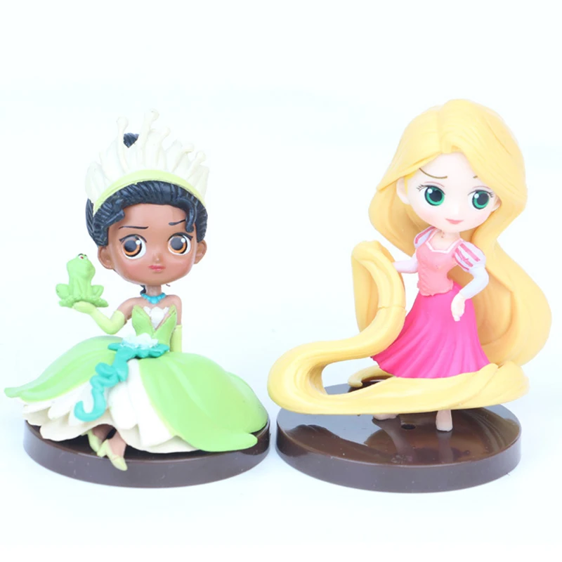 Изысканная Новинка 8 шт./лот Disney Принцесса Q Posket см Фигурки игрушки Жасмин Ариэль