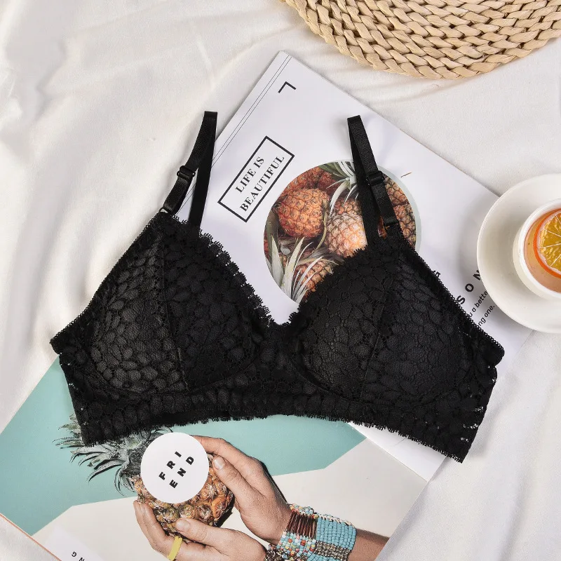 Женский кружевной бюстгальтер с чашками пуш-ап и цветочным принтом | Женская