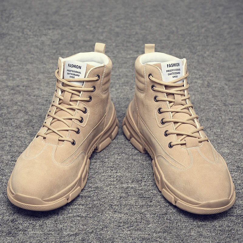 

2020 Fashion Winter Boots Men Flock winter Male Shoes with Fur Snow Booties Men Sneakers Casual Shoes Outdoor Work Safety Boots