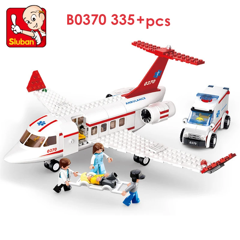SLUBAN B0367 678 шт. международный аэропорт модель строительные блоки просвещать игрушки для детей со городская серия для мальчиков легоe - Цвет: B0370 opp bag