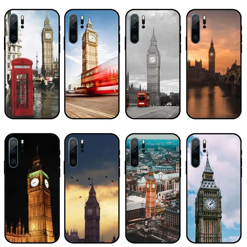 

Britain London big ben landmark Phone Case For Huawei honor Mate 10 20 30 40 i 9 8 pro x Lite P smart 2019 Y5 2018 nova 5t