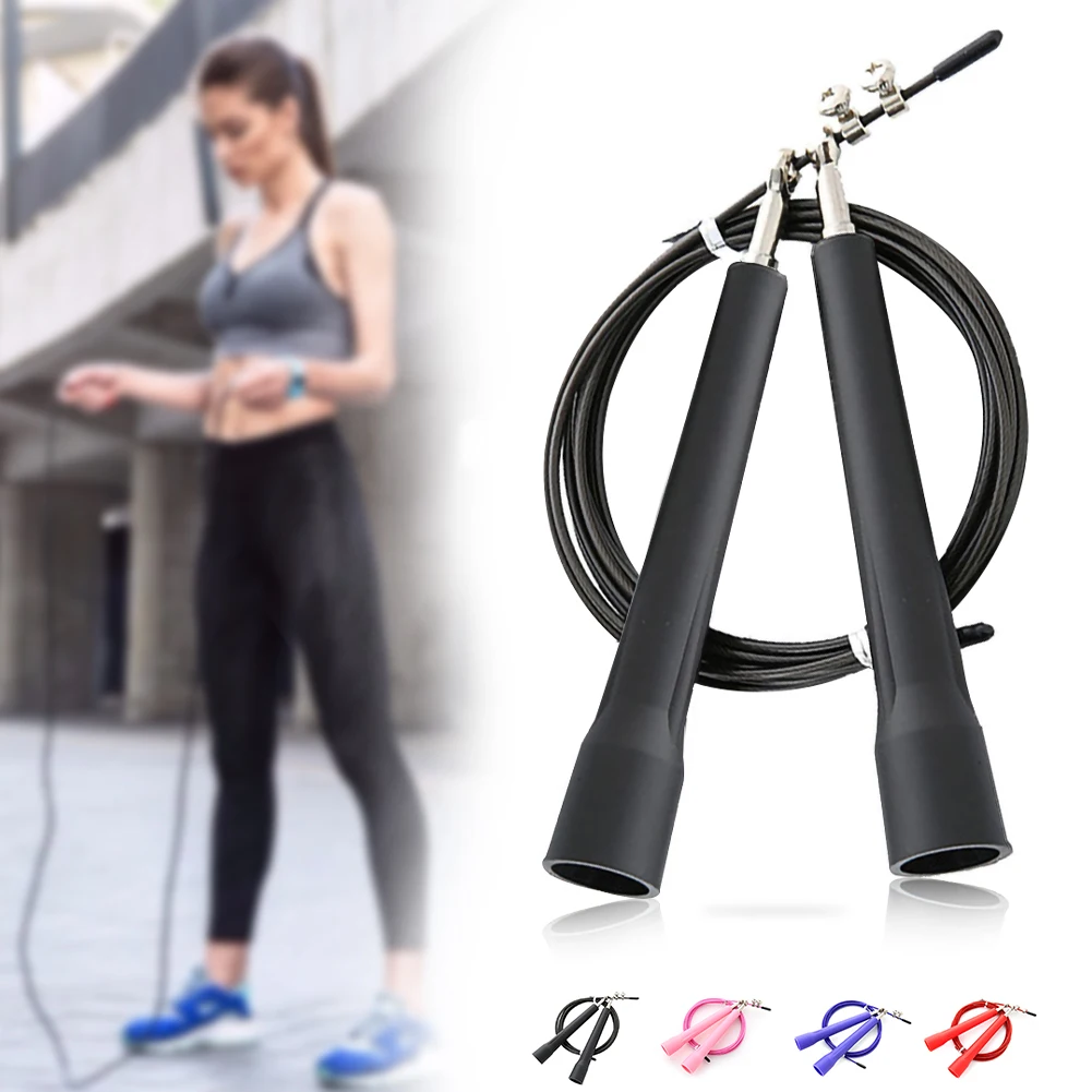 

3m High Speed Aerobic Steel Wire Skipping Rope Length Adjustable Jump Rope Fitness Equipment Skip Rope Exercise Rope Fitness