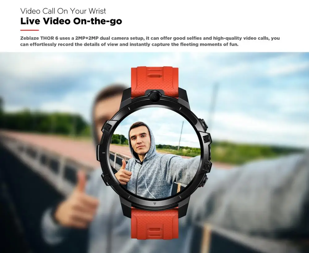 

Zeblaze THOR 6 Flagship 4G LTE Smart Watch Helio P22 Octa Core Processor 4GB 64GB Android 10 Smartwatch