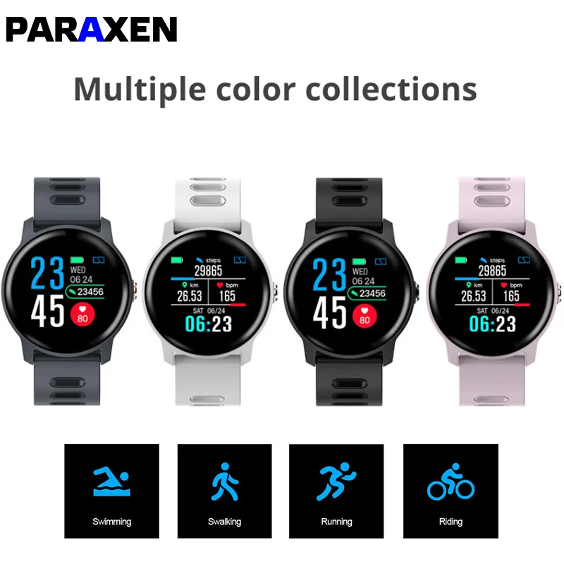 PARAXEN мужские спортивные Смарт-часы с шагомером IOS Android IP67 водонепроницаемые