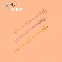 necklace extension chain tail 925 silver sterling silver bracelet diy accessories chain adjustment chain extension
