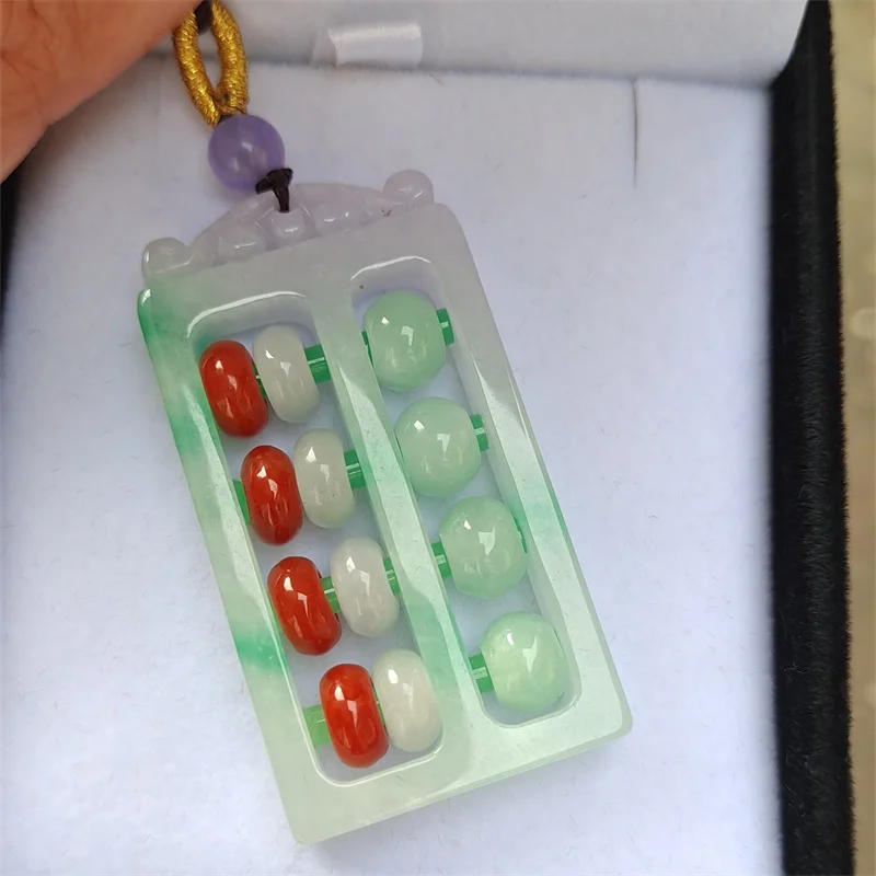 

Hot Selling Natural Hand-carve Jade Ice Wishful Thinking Abacus Necklace Pendant Fashion Jewelry Accessories MenWomen LuckGifts1