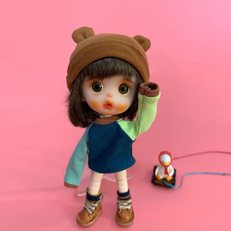 Ob11 детская одежда футболка с длинным рукавом 1/12 BJD свитер красота узел свинка ГСК ручная работа глиняная