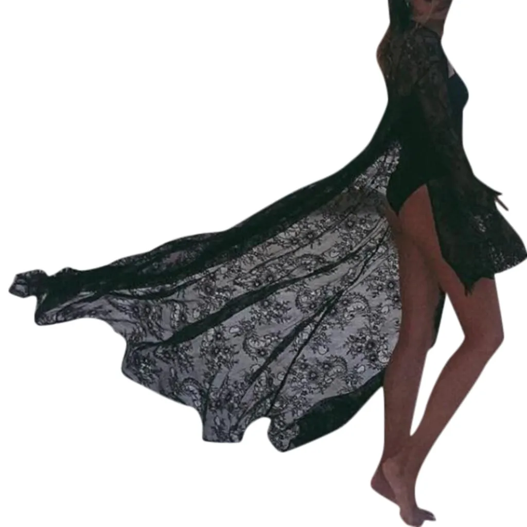 Женское пляжное платье одежда для плавания кружевное шифоновое вязаное бикини