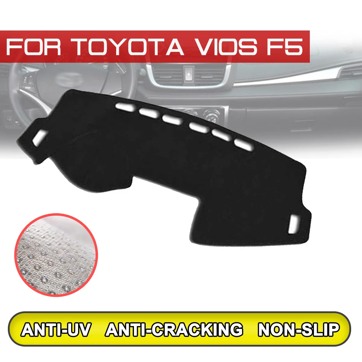

Для Toyota VIOS F5 приборной панели автомобиля коврик анти-грязный Non-slip Dash крышка коврик Защита от ультрафиолетовых лучей тени