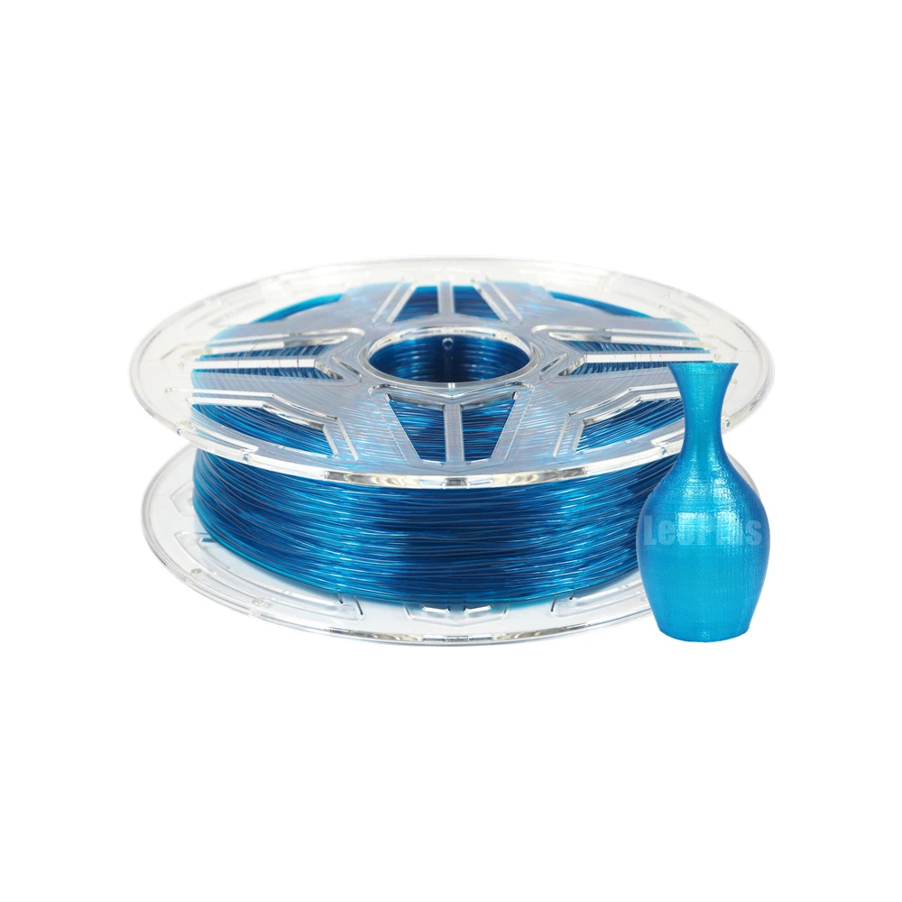 LeoPlas 1kg 1.75mm Flexible Soft Clear Blue Rubber TPU Filament For 3D Printer Consumables Printing Supplies
