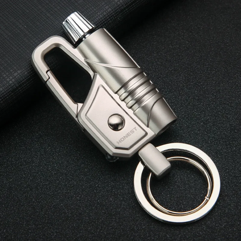 

Metal Outdoor Survival Tool Keychain Fiery Permanent Matches Led Lighter Waterproof Flint Free Fire Starter Kerosene Camping Man