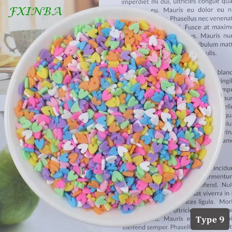 FXINBA 10 г Fimo амулеты дополнение разбрызгивает слизь наполнитель пушистая клейкая масса Игрушки слизь Поставки аксессуары глина DIY ломтики торта десерт