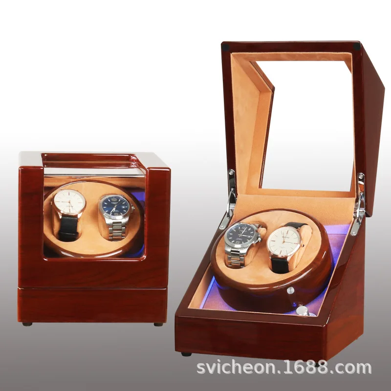 Автоматическая коробка для намотки часов роскошный светодиодный лайтбокс
