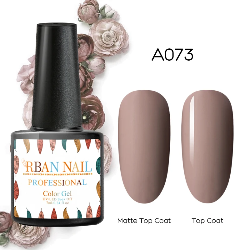 M30073 RBAN NAIL 7 мл УФ-гель для ногтей чистый цвет Полупостоянный замачиваемый гель лак для ногтей маникюрный лак матовый верхний слой - Цвет: M30073