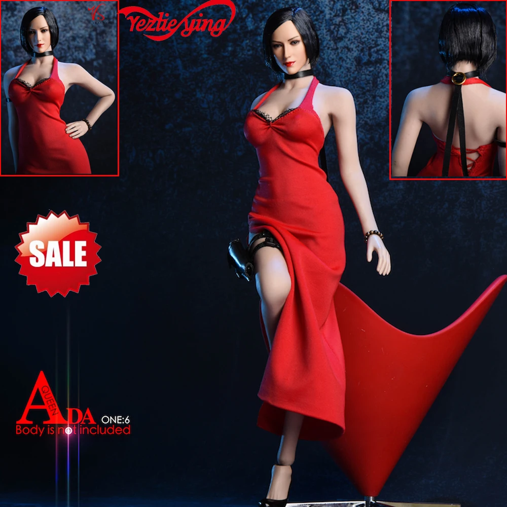 18XG14 Ada Wong фигура сексуальное красное вечернее платье Холтер юбка костюм cheongsam тело для 12 дюймов Коллекционная Фигурка DIY
