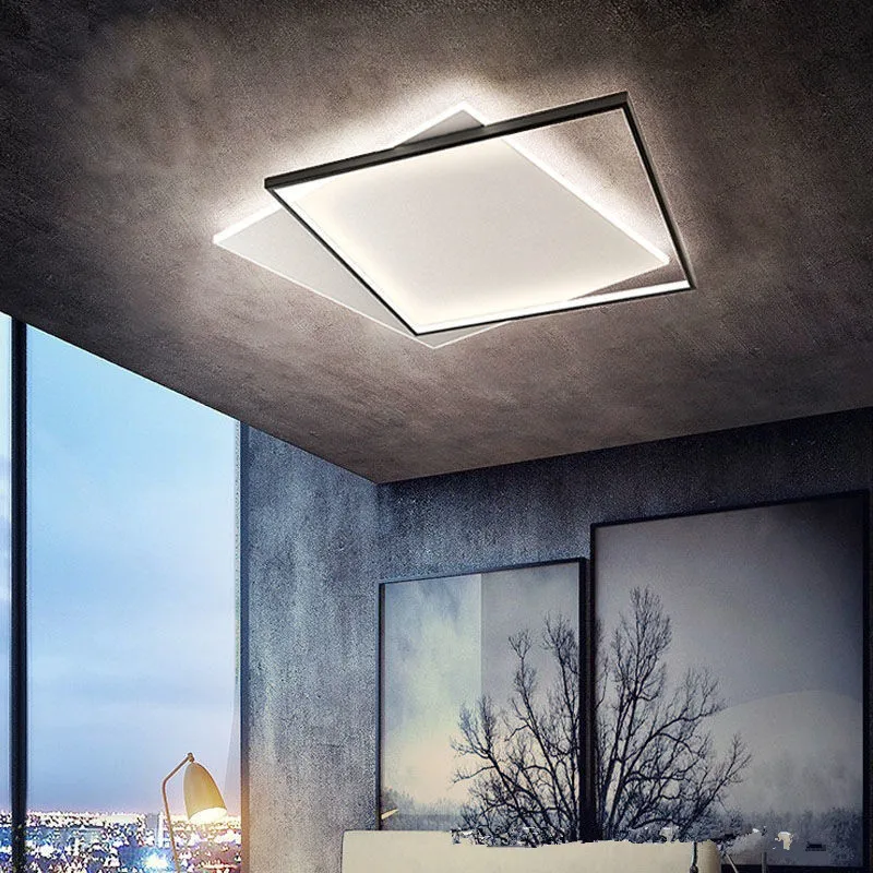 

Квадратный светодиодный потолочный светильник в скандинавском стиле, Современная Золотая люстры для гостиной, столовой, спальни, ресторана