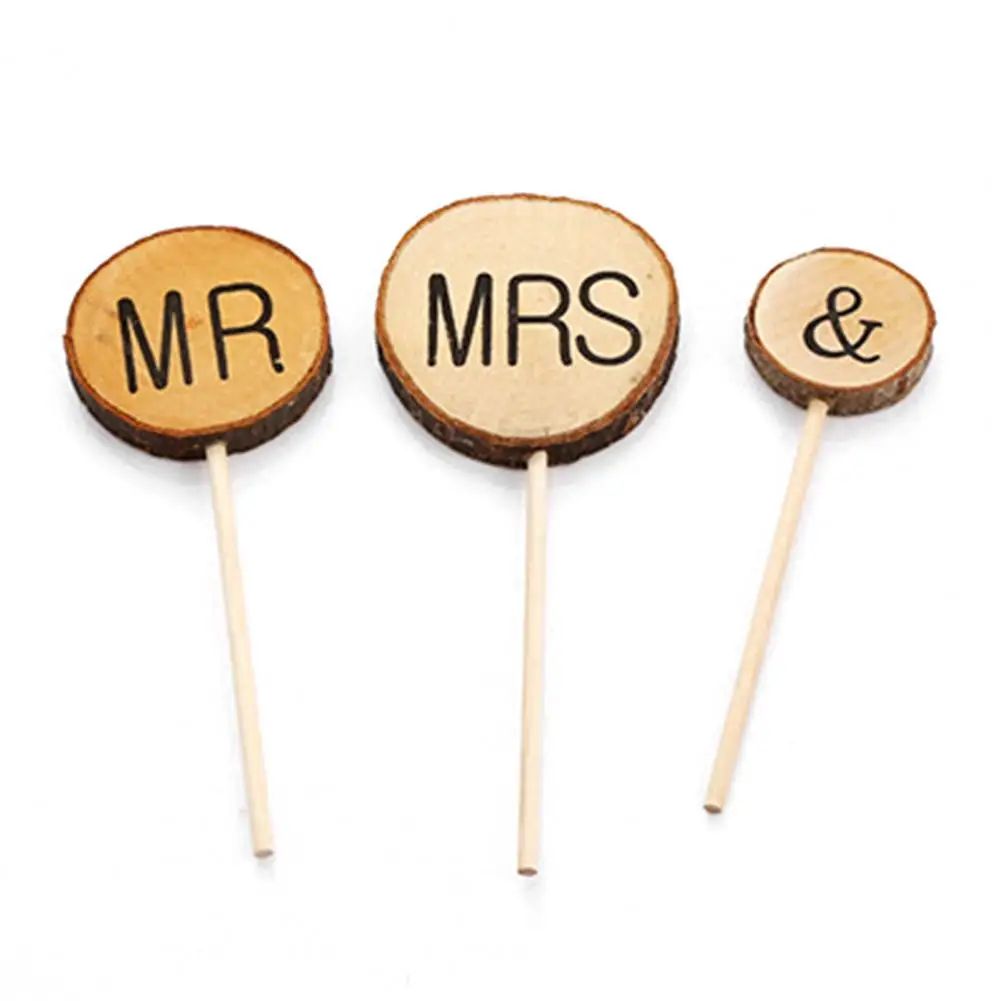 Топперы для торта экологически чистые деревянные топперы кексов с буквенным