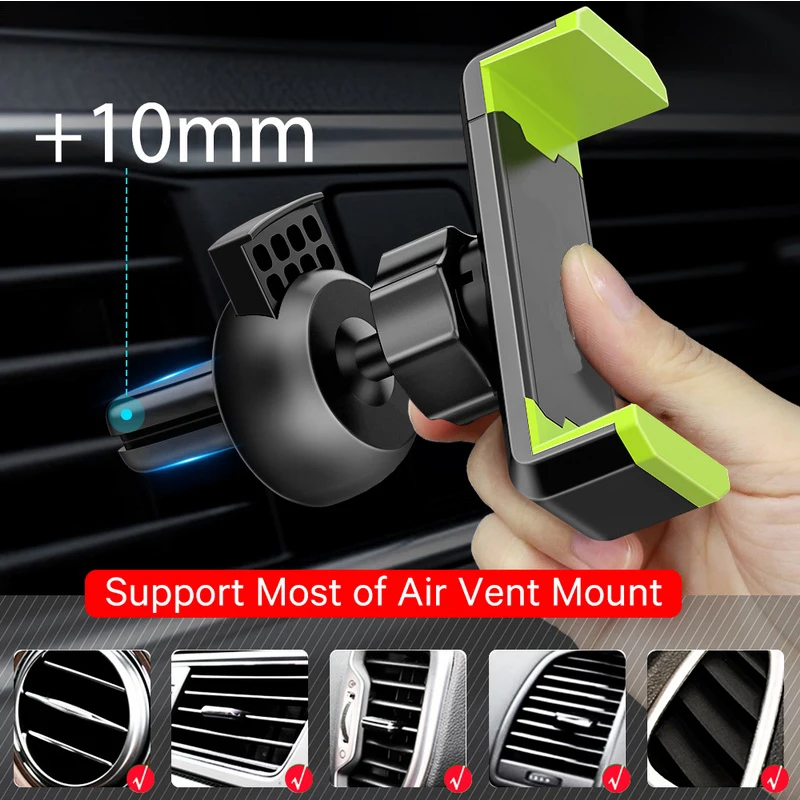 

Universal Car Mobile Phone Holder Air Vent Mount Stand No Magnetic Cell Phone Holder for iPhone Phone In Car Bracketes