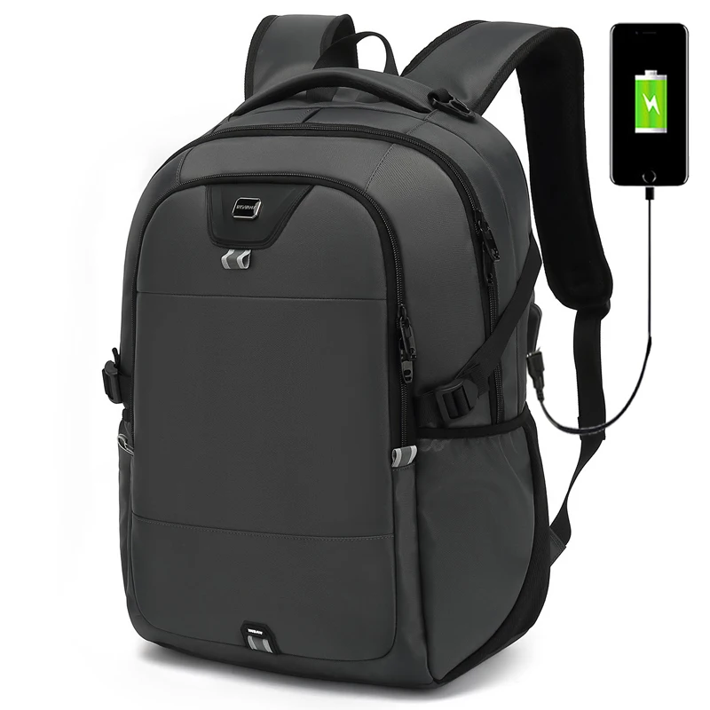 

Waterproof Men's Backpack Unisex Laptop USB Charging Backpacks Nylon Casual School Bags Travel Male Mochila For 15 To 17Inch