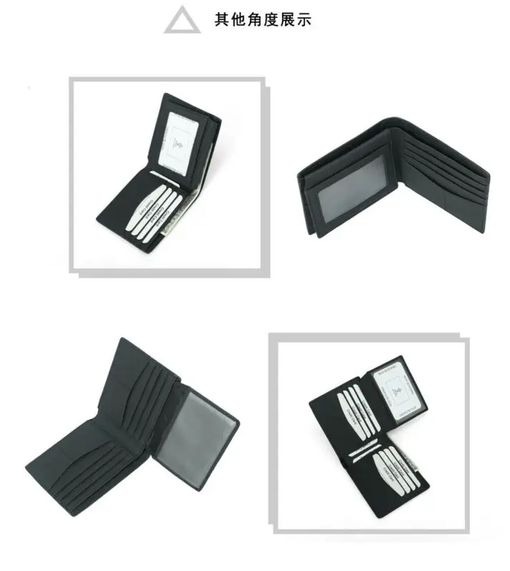 

2020 New Fashion Mens Solid PU Leather Wallet Zip Coin Pocket Pouch ID Window Black Casual Wallet