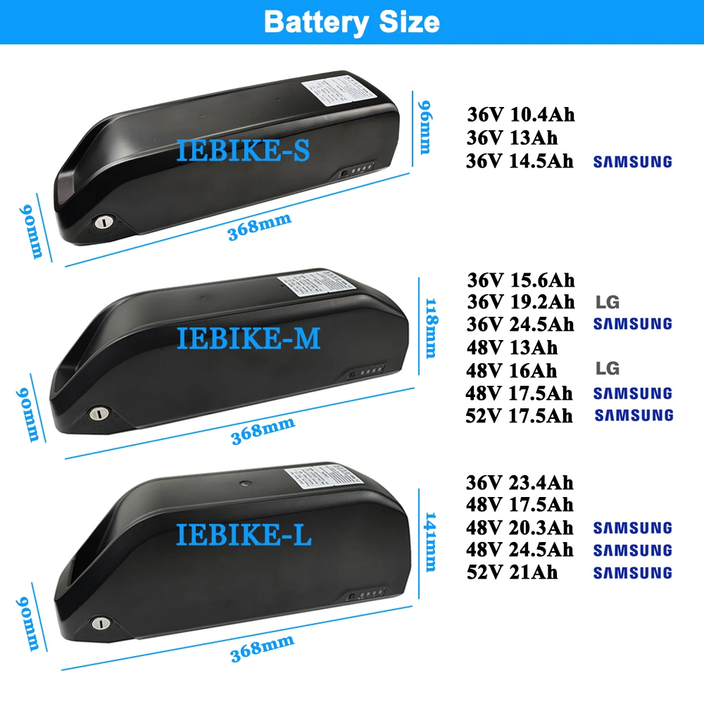 Комплект батарей для горного велосипеда Bafang BBS01B BBS02B BBSHD 36 48 52 вольт 10A 20A 30A Li Ion 13S4P