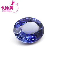 cadermay synthetic blue sapphire oval cutting 7x9mm 10x12mm 12x14mm 13x18mm loose gemstones for jewelry making