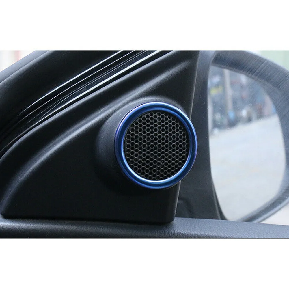 

For Toyota Corolla A-Pillar Speaker Ring Cover Trim Speaker Ring Stainless Steel