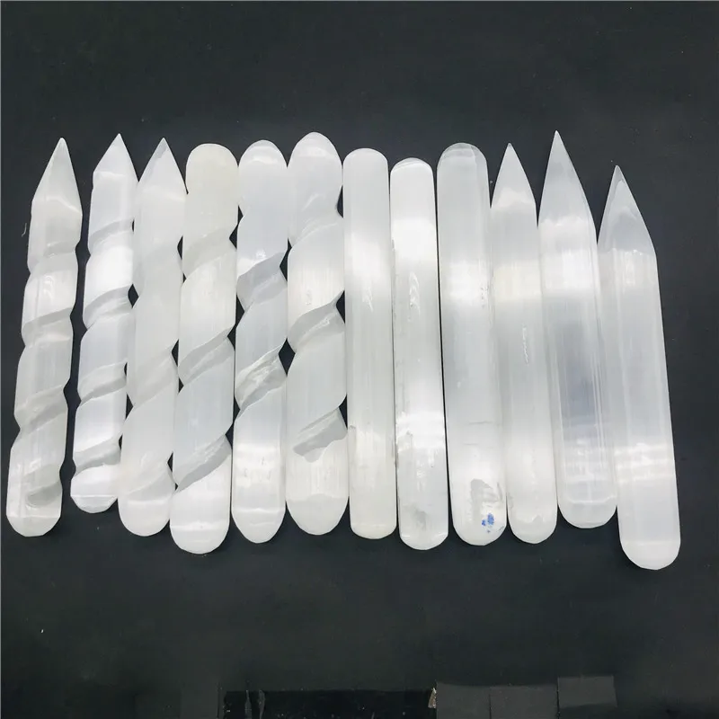 Рок-н-селенит кристалл кварца палочка Гималайский из Белого Гипса драгоценные