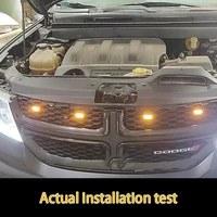 dodge m80 journey challenger front grille suv yellow light day light warning 12v road front car accessories door led car light