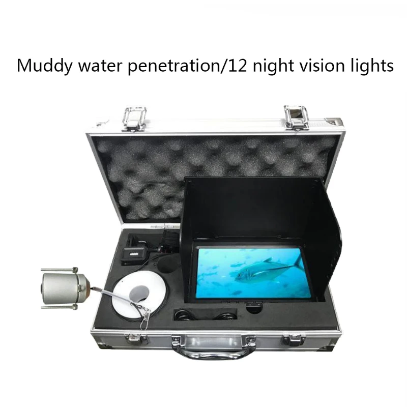 Купить Видеокамера для подводной рыбалки рыболокатор IP68 Водонепроницаемая 12 светодиодов вращающаяся на 360 градусов панорамная камера наблюдения