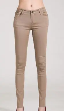 ZOUDKY Trousers Women Pants Casual a001 Pencil women Pants Slim Stretch White Jeans BR06231