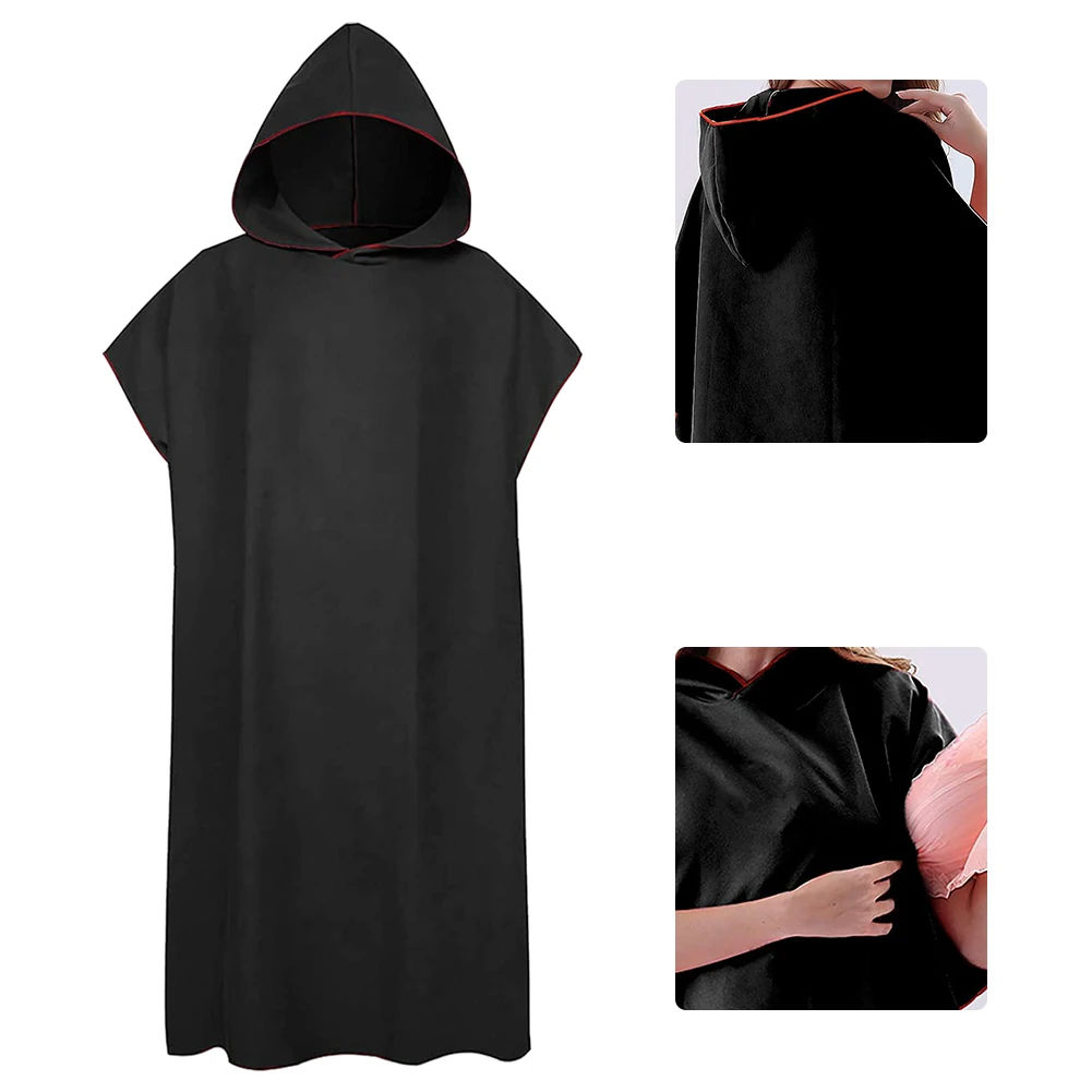 

Microfiber Quick Dry Wetsuit Changing Robe Poncho towel With Hood for Swim, Beach, Lightweight, Beach Surf Poncho Men Women Kids